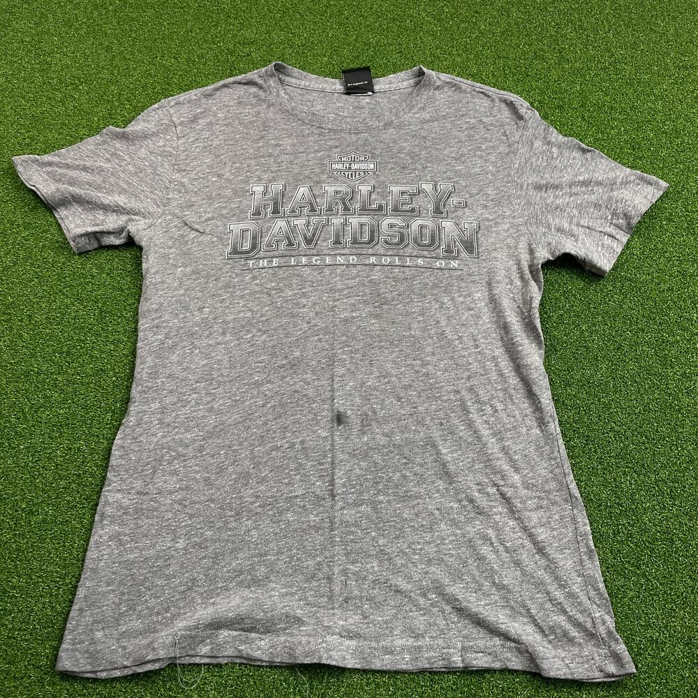 Vintage Harley Davidson Womens Gray Outer Banks North Carolina T-Shirt Sz XL